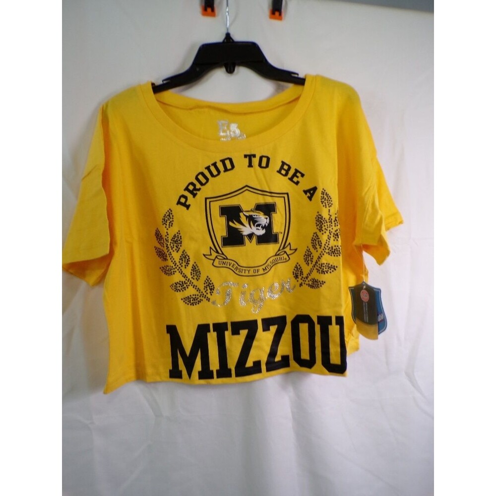 E5 College Classics Women's MIZZOU Missouri Tigers Cropped T-Shirt L
